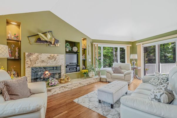 Fireplace, Interior, Living room, Wood Texture Flooring