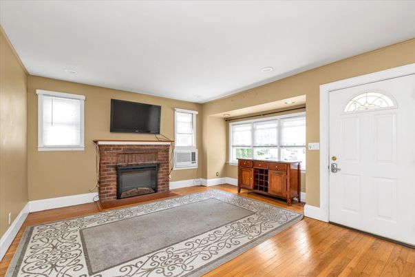 Fireplace, Interior, Recessed Lighting, Wood Texture Flooring