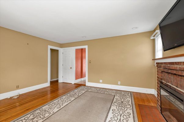 Empty room, Fireplace, Interior, Wood Texture Flooring