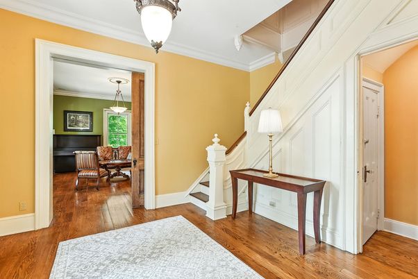 Dining room, Interior, Pendant Lights, Piano, Wood Texture Flooring