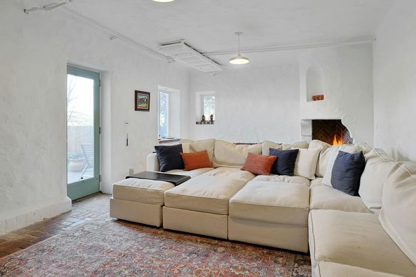 Fireplace, Interior, Living room, Pendant Lights