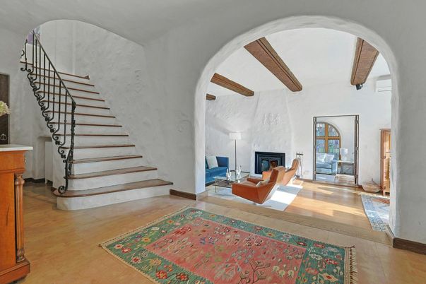 Fireplace, Interior, Wooden Beams, Wood Texture Flooring