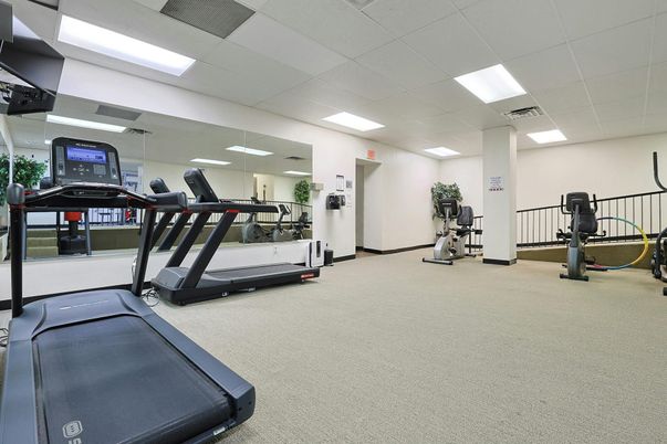 Fitness Equipment, Gym, Interior, Recessed Lighting