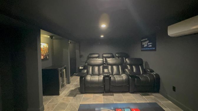 Home Theatre Room, Interior, Recessed Lighting, Theatre Room