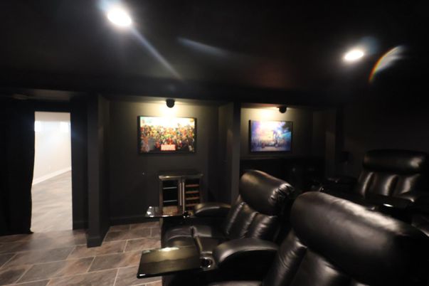 Home Theatre Room, Interior, Projection Screen, Recessed Lighting, Theatre Room