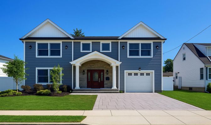 Attached, Exterior, Facade, Farmhouse