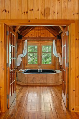 Bathroom, Interior, Wooden Beams, Wooden Ceilings, Wood Texture Flooring, Wooden Walls