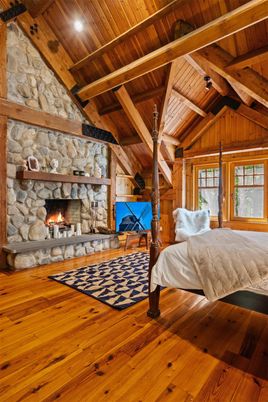 Fireplace, Interior, Stone Walls, Wooden Beams, Wooden Ceilings, Wood Texture Flooring, Wooden Walls