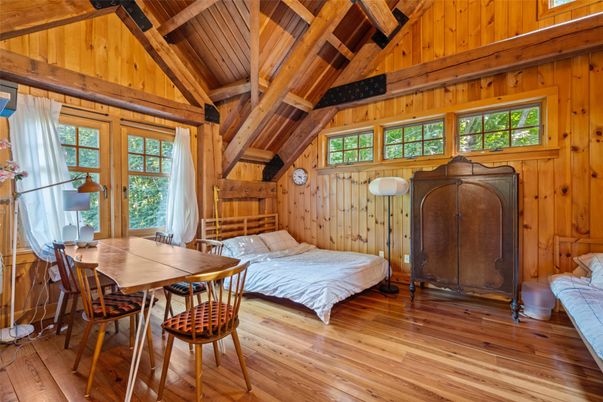 Bedroom, Dining room, Interior, Wooden Beams, Wooden Ceilings, Wood Texture Flooring, Wooden Walls