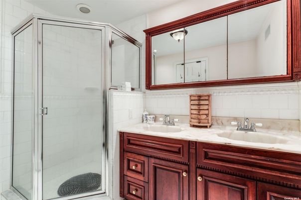Bathroom, Dual Sink Vanities, Glass Shower, Interior