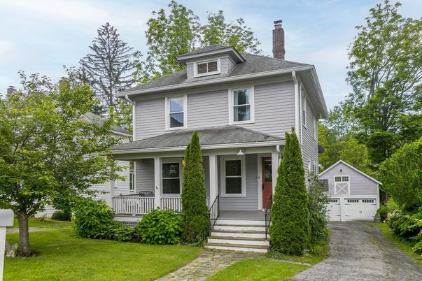 Detached Garage, Exterior, Facade, American Foursquare