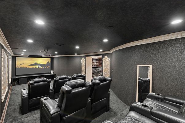 Home Theatre Room, Interior, Projection Screen, Recessed Lighting, Theatre Room