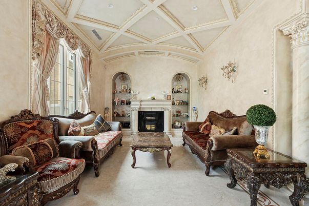 Fireplace, Interior, Living room, Recessed Lighting