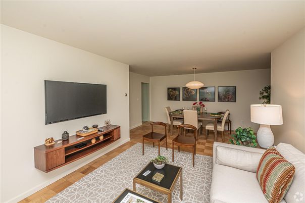 Dining room, Interior, Living room, Pendant Lights, Wood Texture Flooring