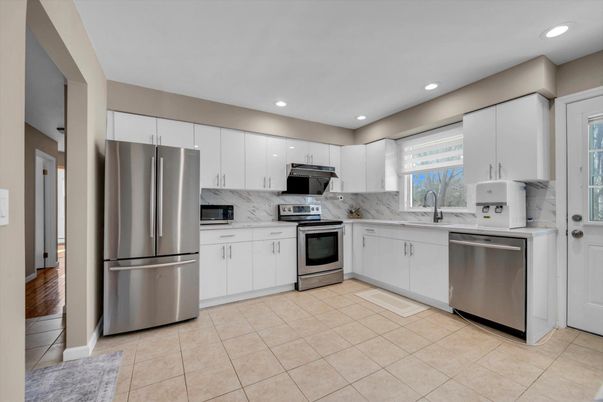 Interior, Kitchen, Recessed Lighting, Stainless Steel Appliances