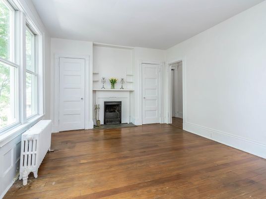 Empty room, Fireplace, Interior, Wood Texture Flooring