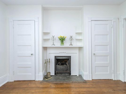 Fireplace, Interior, Wood Texture Flooring