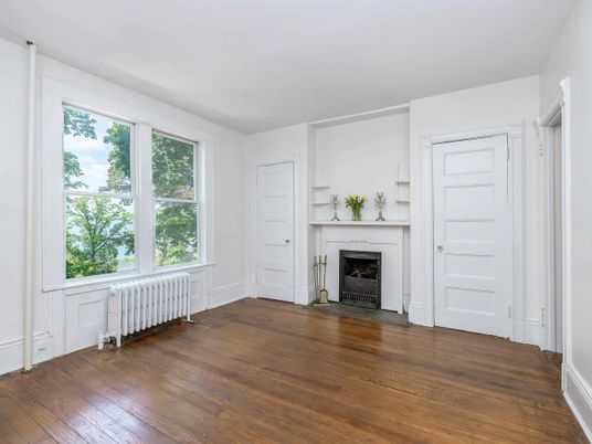 Empty room, Fireplace, Interior, Wood Texture Flooring