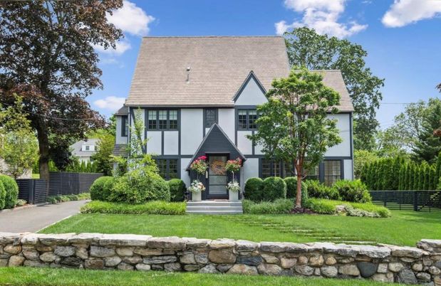 Backyard, Exterior, Facade, Tudor Revival