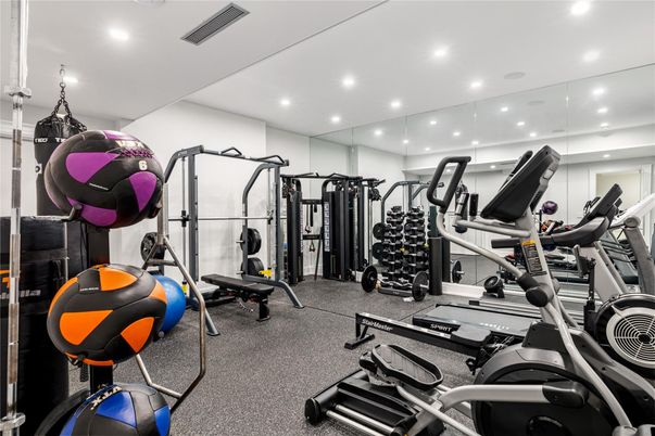 Fitness Equipment, Gym, Interior, Recessed Lighting