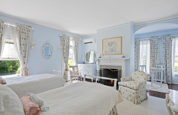 Bedroom, Fireplace, Interior
