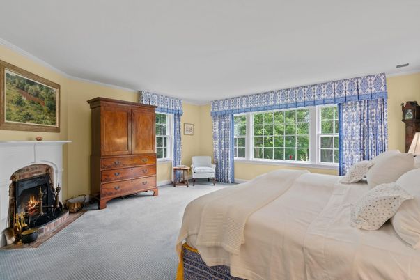 Bedroom, Fireplace, Interior