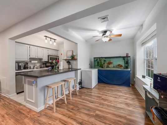 Interior, Kitchen, Wood Texture Flooring