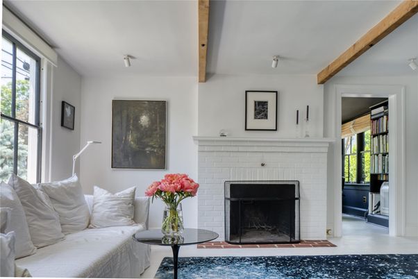 Fireplace, Interior, Wooden Beams