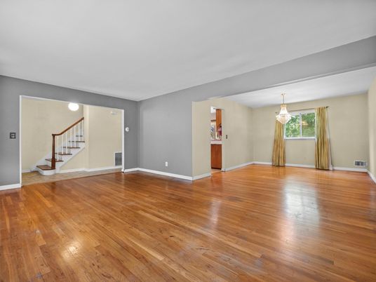 Empty room, Interior, Pendant Lights, Wood Texture Flooring