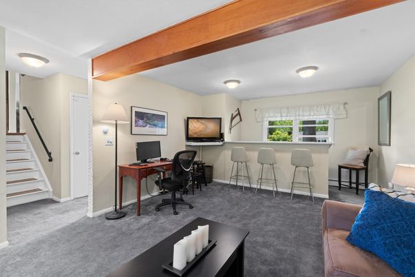 Home Office, Interior, Wooden Beams