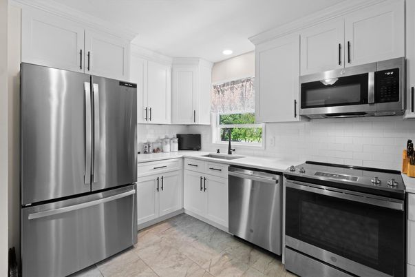 Interior, Kitchen, Recessed Lighting, Stainless Steel Appliances
