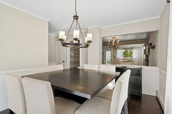 Chandelier, Dining room, Interior, Kitchen, Pendant Lights, Wood Texture Flooring
