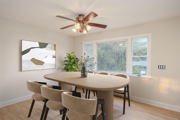 Dining room, Interior, Wood Texture Flooring