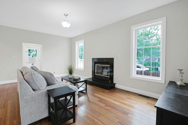 Fireplace, Interior, Living room, Wood Texture Flooring