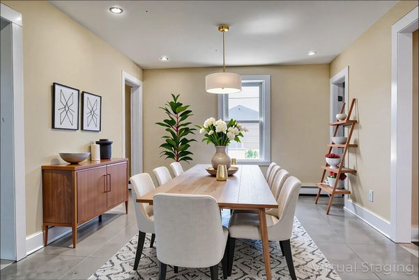 Dining room, Interior, Pendant Lights, Recessed Lighting