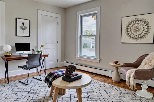 Home Office, Interior, Wood Texture Flooring