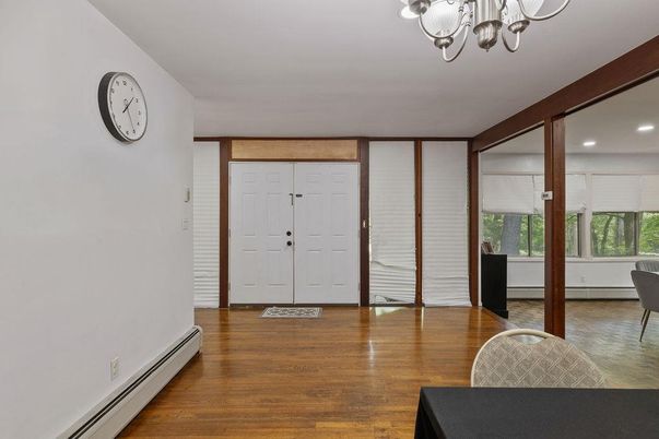 Chandelier, Interior, Recessed Lighting, Wood Texture Flooring