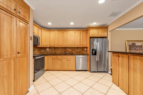 Interior, Kitchen, Recessed Lighting, Stainless Steel Appliances
