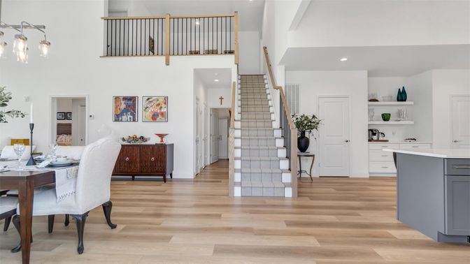 Interior, Recessed Lighting, Wood Texture Flooring