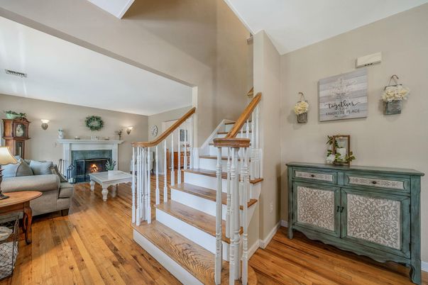 Fireplace, Interior, Wood Texture Flooring