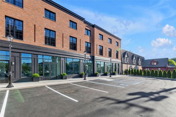Exterior, Facade, Brick Facade, Condo Building