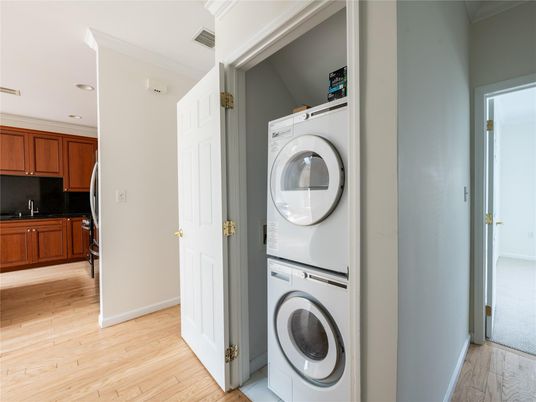Interior, Recessed Lighting, Utility Closets, Washer, Wood Texture Flooring