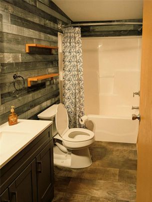 Bathroom, Interior, Wood Texture Flooring, Wooden Walls