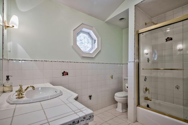 Bathroom, Glass Shower, Interior, Tile Countertops
