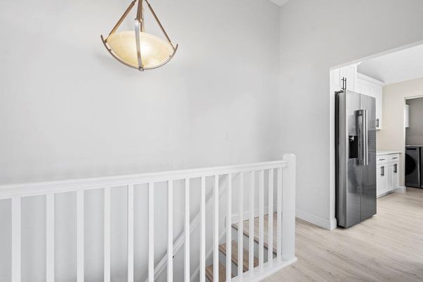 Interior, Pendant Lights, Stainless Steel Appliances, Wood Texture Flooring