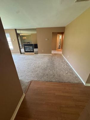 Empty room, Fireplace, Interior, Wood Texture Flooring
