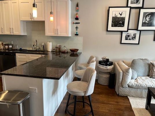 Interior, Kitchen, Pendant Lights, Wood Texture Flooring