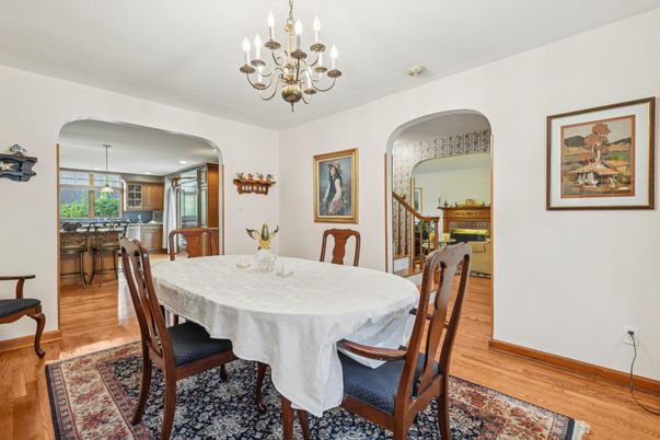 Chandelier, Dining room, Interior, Pendant Lights, Wood Texture Flooring