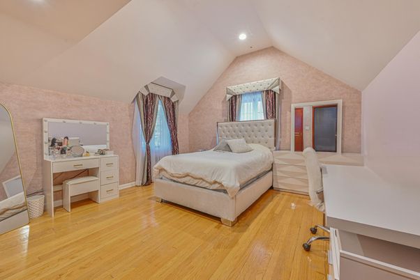 Bedroom, Home Office, Interior, Recessed Lighting, Wood Texture Flooring