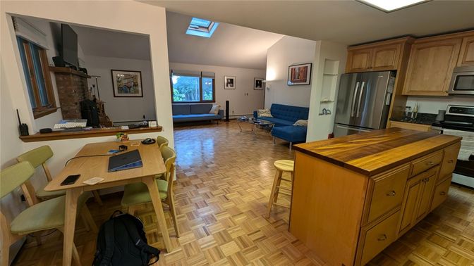 Dining room, Interior, Kitchen, Living room, Wood Texture Flooring